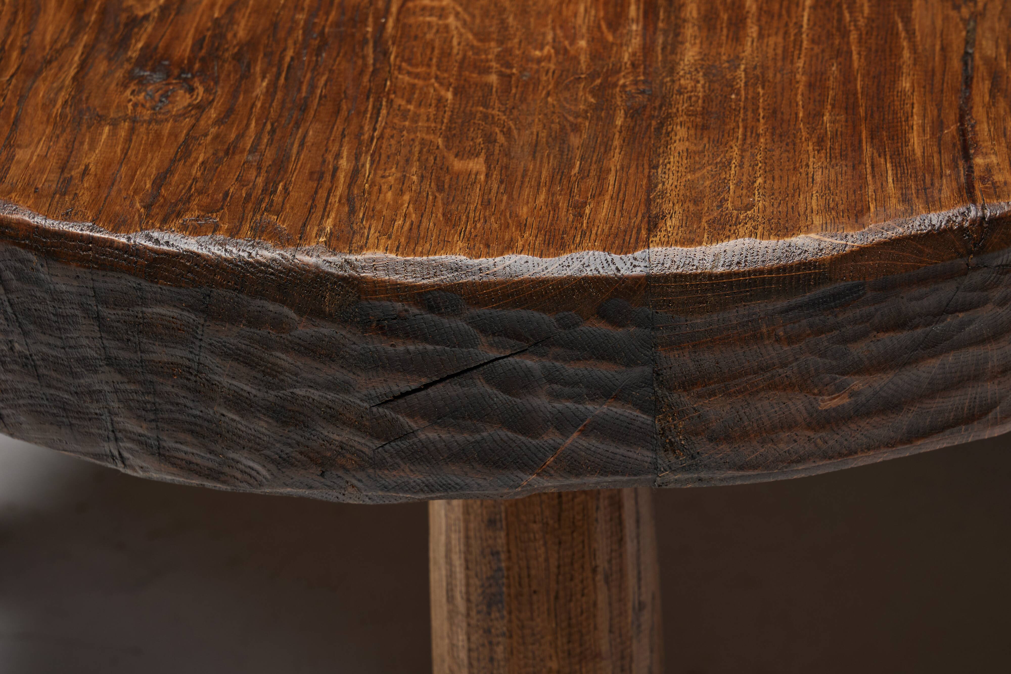 Brutalist Folk Art Coffee Table, France, 19th Century