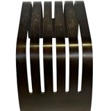 Table d'appoint tabouret en contreplaqué courbé danois design années 80