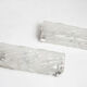 Pair of wall lights in opaque corrugated bubble glass 1970