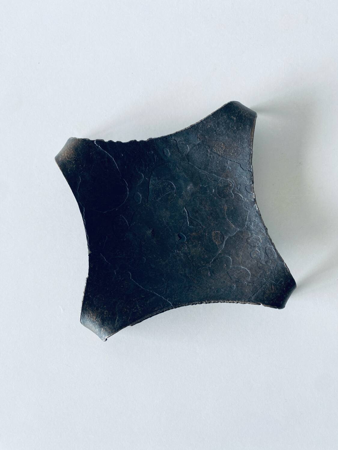 Brutalist iron candle holder