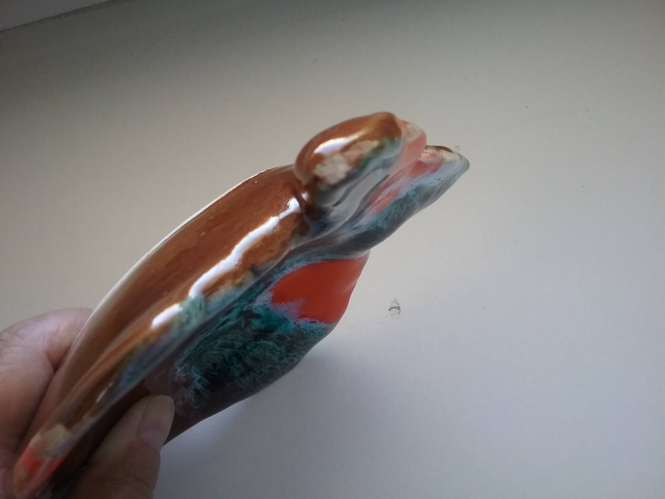 Beurrier et couteau "poisson" Vallauris