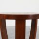 Table d'appoint Art Déco en bois et plateau plaqué façon échiquier, France vers 1940