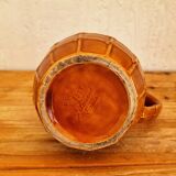 Vintage Saint Clément jug with a caramel checkered design.