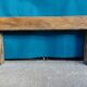 Brutalist console solid oak
