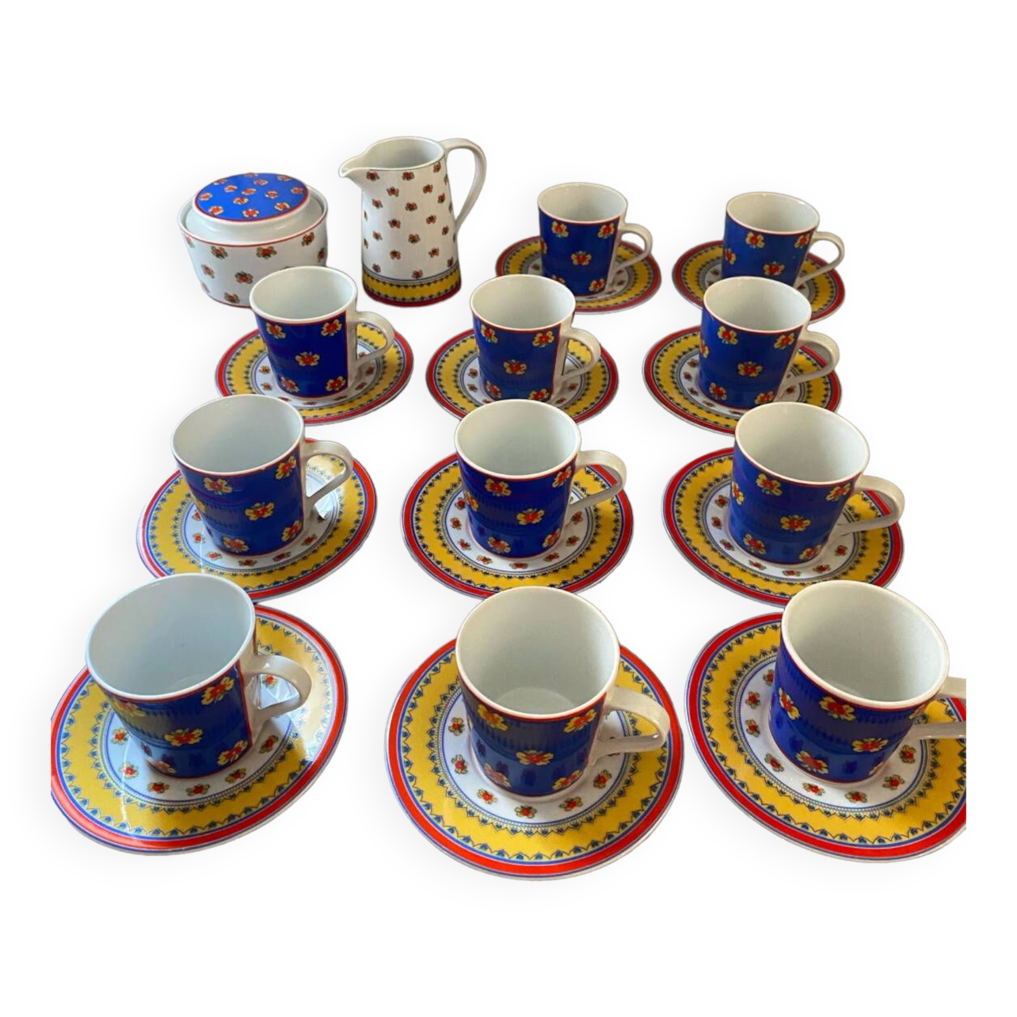 Porcelain coffee service Arles decor solafrance