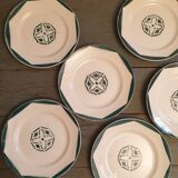 Suite of 8 flat plates Labrut brothers