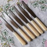 6 bakelite knives stainless steel blades