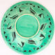 Openwork XL dish in green slurry like olive branches