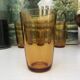 set of 4 amber yellow glasses from the 70s, signed France