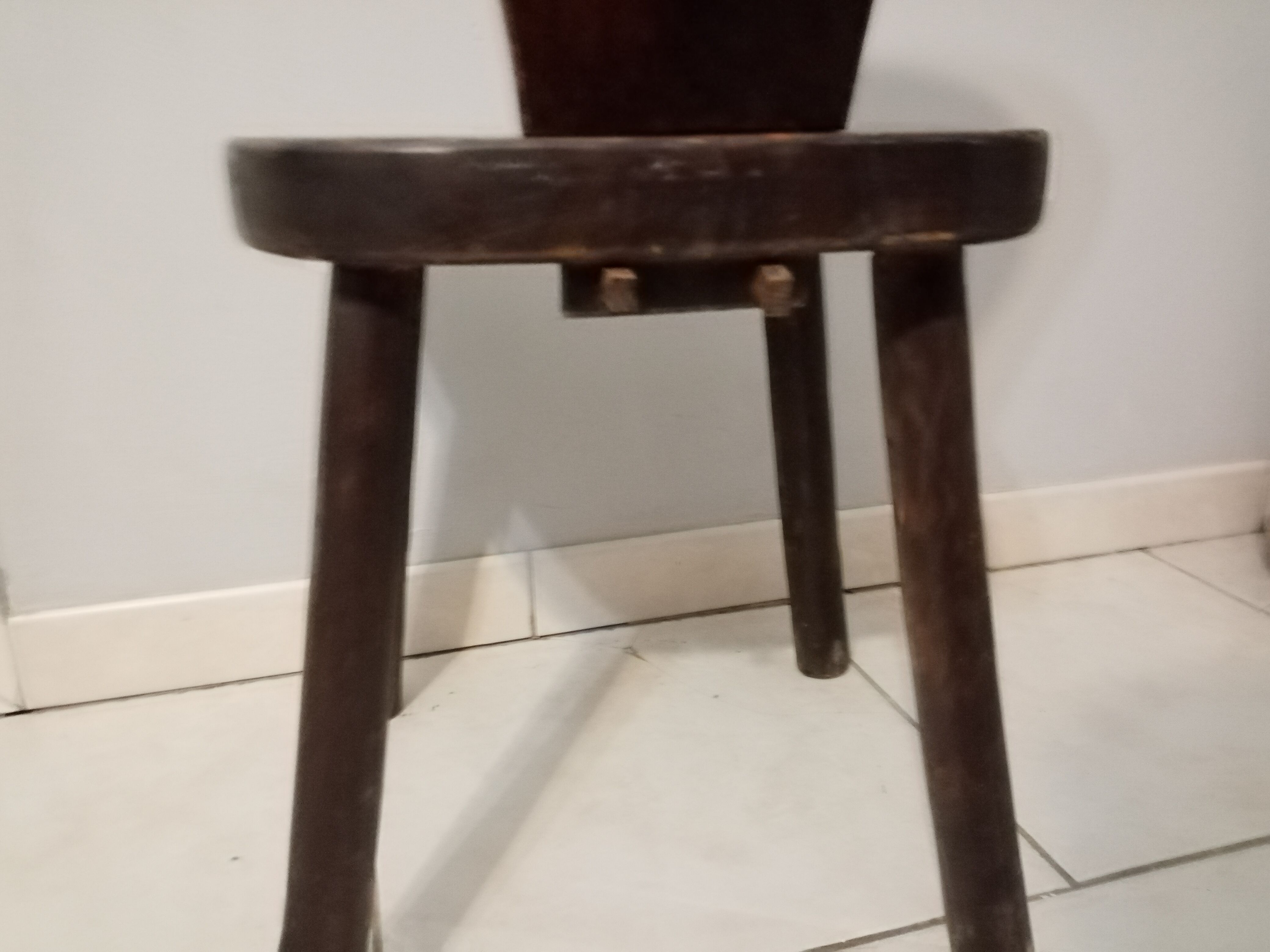 Old wooden chair brutalist vintage assembly