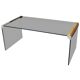 Smoked Glass and Chrome Steel Waterfall Pace Collection Coffee Cocktails Table, 1970s