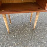 Scandinavian wooden bedside table
