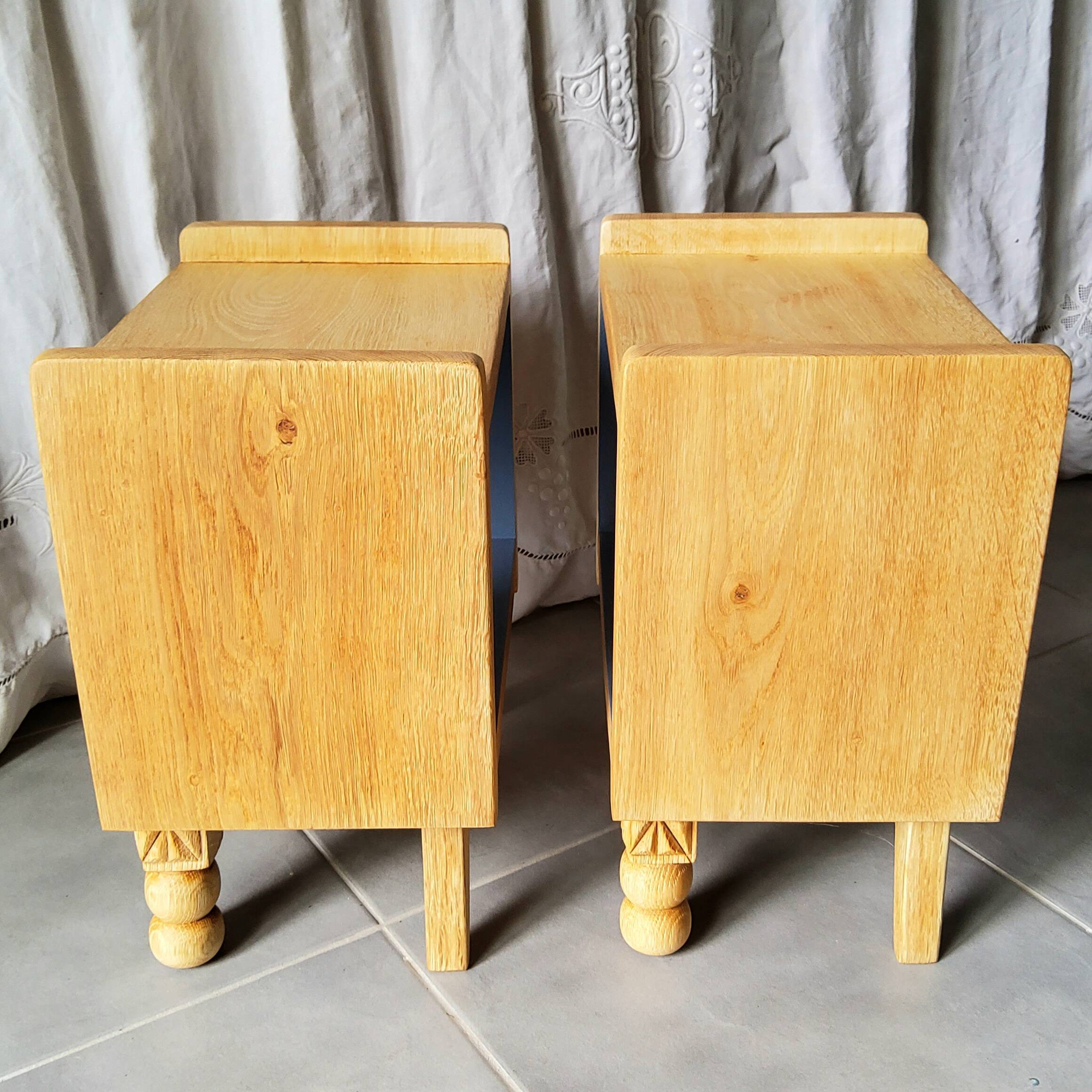 Renovated pair of bedside tables
