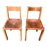 Pair of PIERRE CHAPO Chairs Model S24