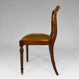 Set of 6 regency style chairs in mahogany, 19th