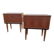 Pair of antique bedside tables