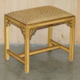 Chinoiserie dressing table in walnut with stool