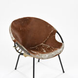 Cowhide armchair, circa 1960