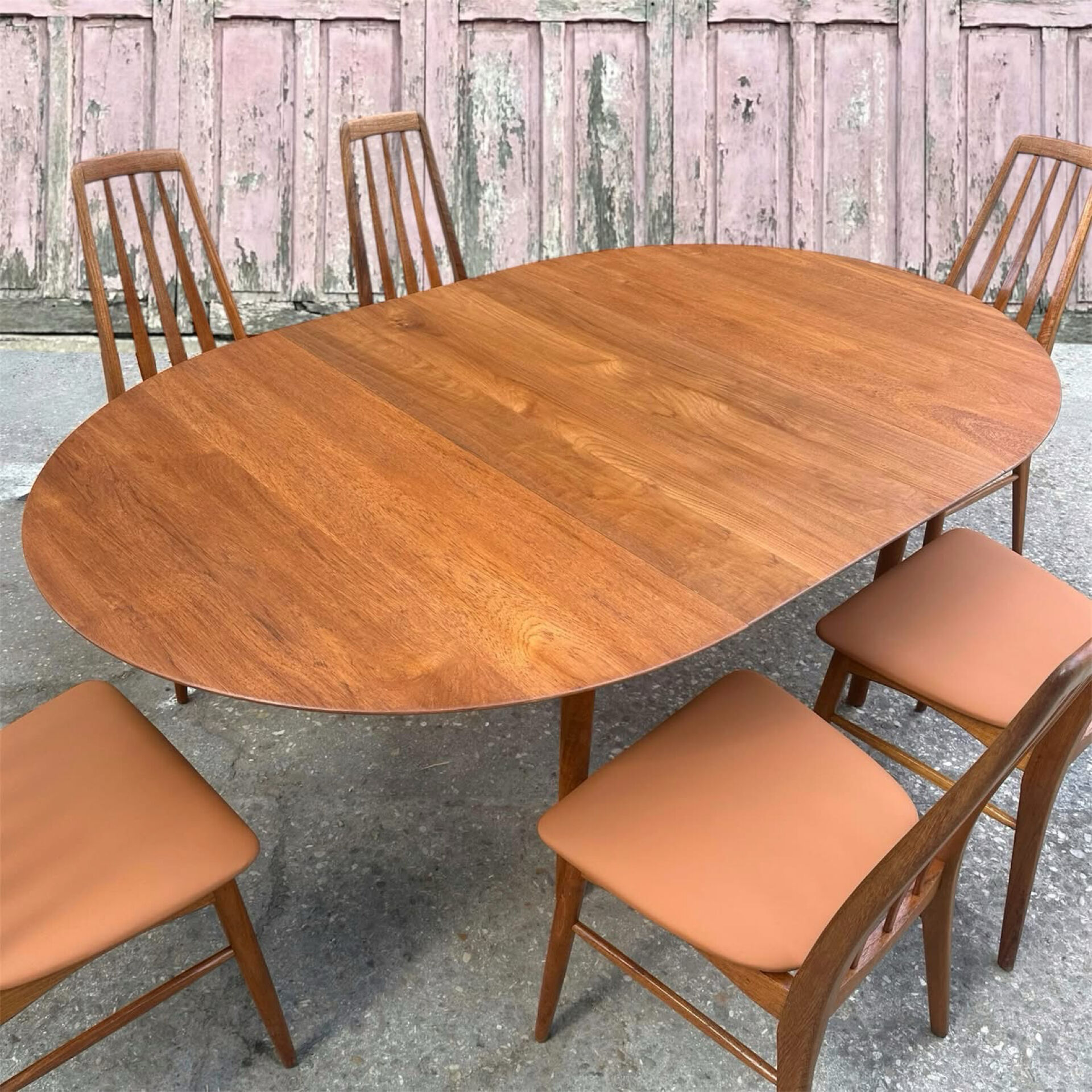 Solid teak table by Peter Hvidt for Soborg, 1956