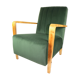 Fauteuil en velours olive, années 1970