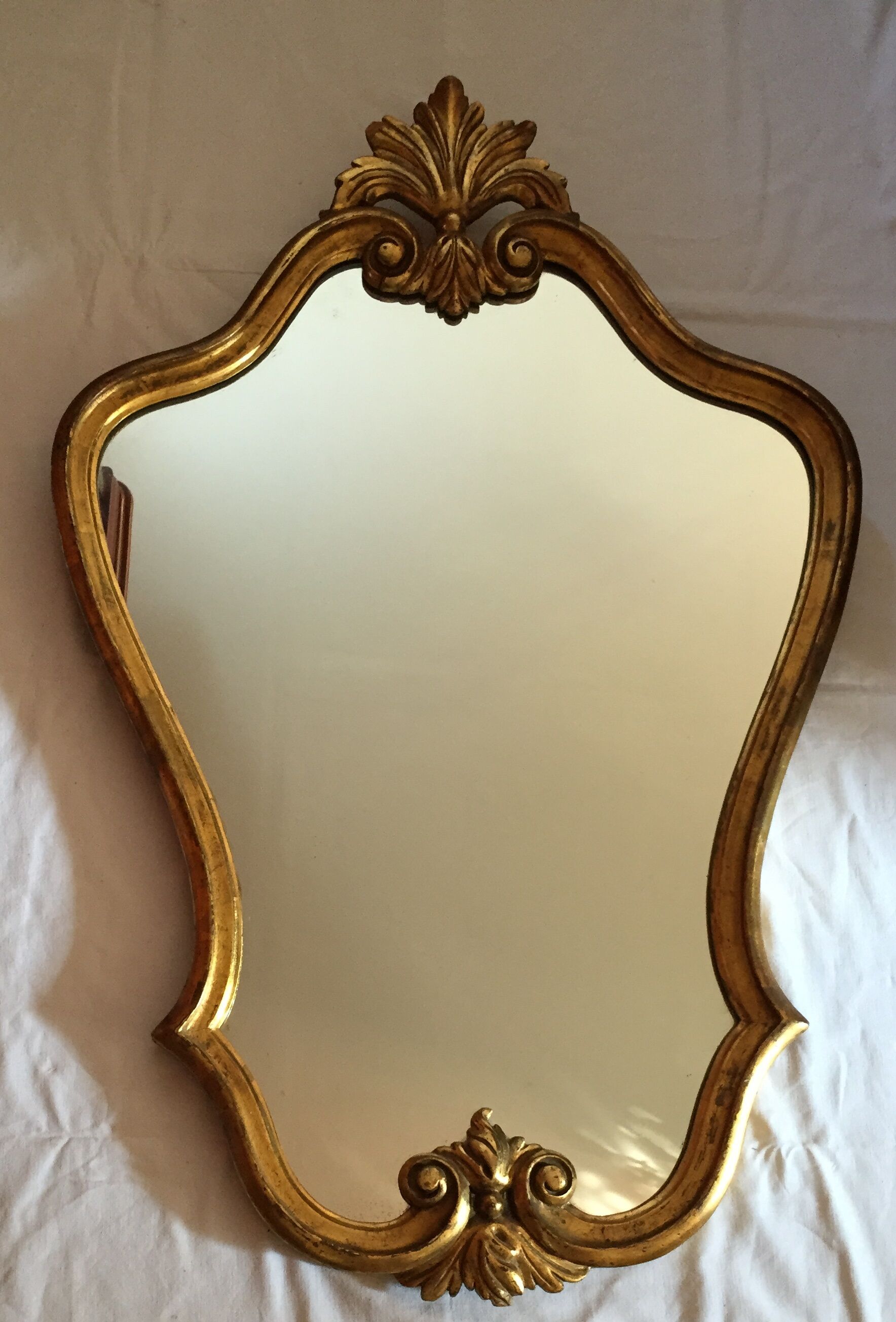 Mirror wooden gold 90x60cm