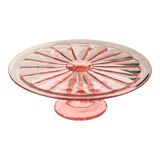 Pink Rosaline Art Deco Cake Stand Pastry Dish Scailmont
