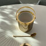 Vintage Hollywood Regency Gold Ice Bucket