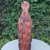 Brutalist pine magazine holder 1970