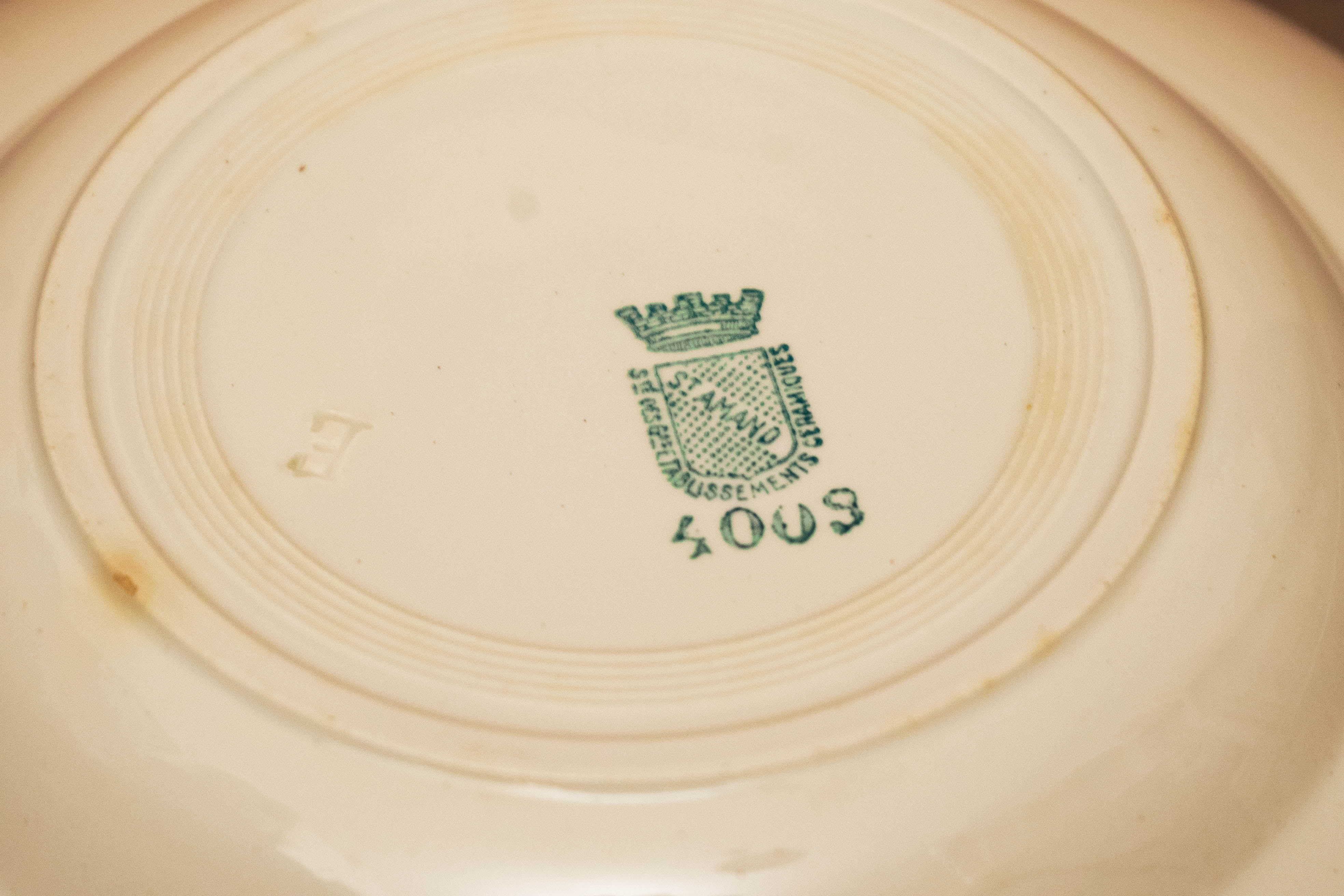 Set of 6 ceramic plates St-Amand