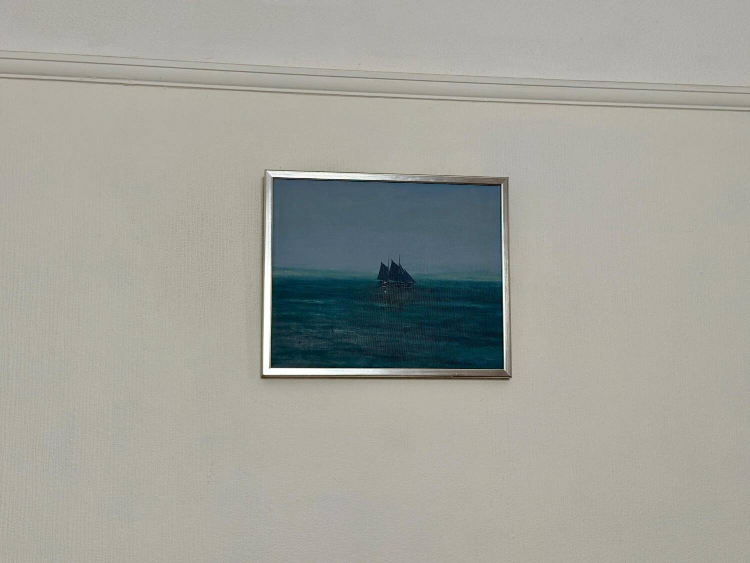 Swedish Oil on Canvas – “Sailboat at Sea”