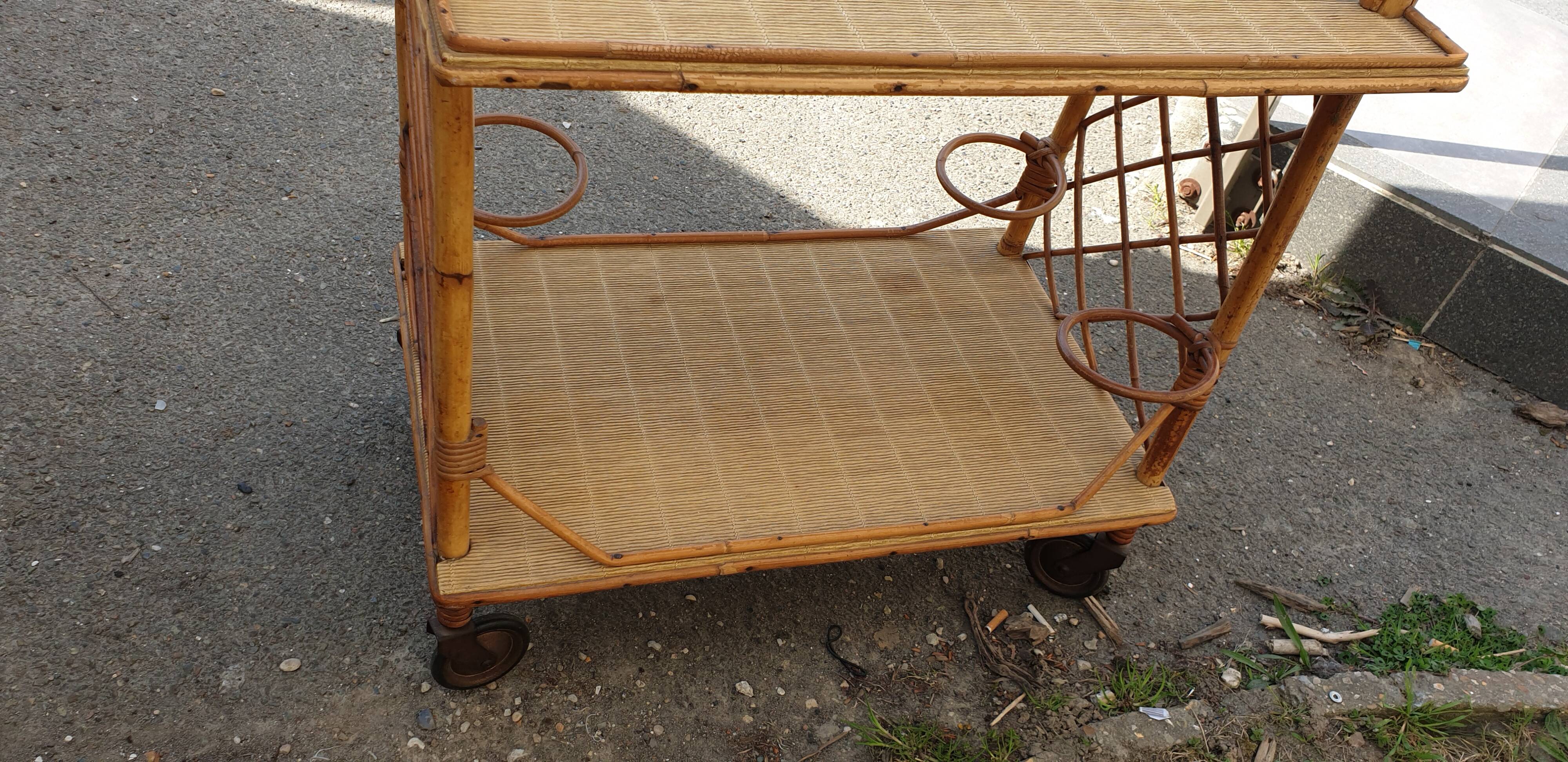 Furniture bar rattan 50s