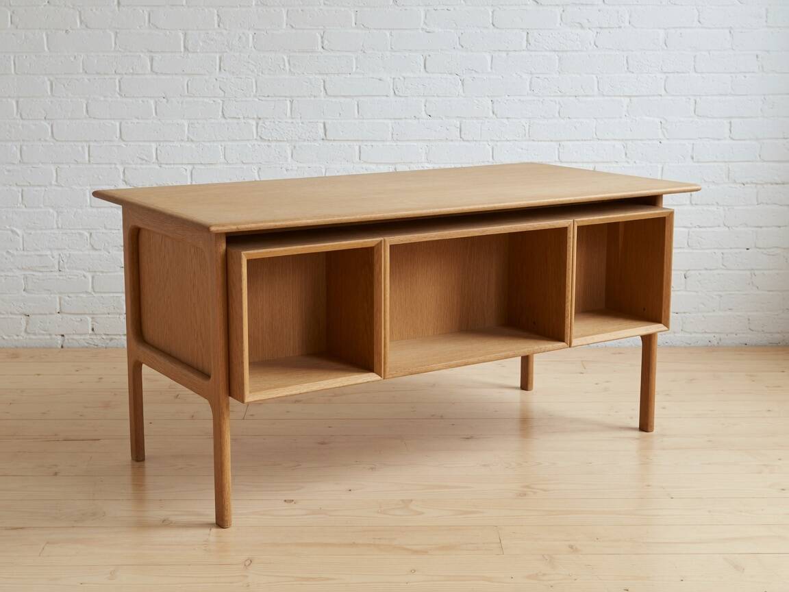 Oak Executive Desk By Arne Vodder From Brouer Møbelfabrik, Denmark, 1960s