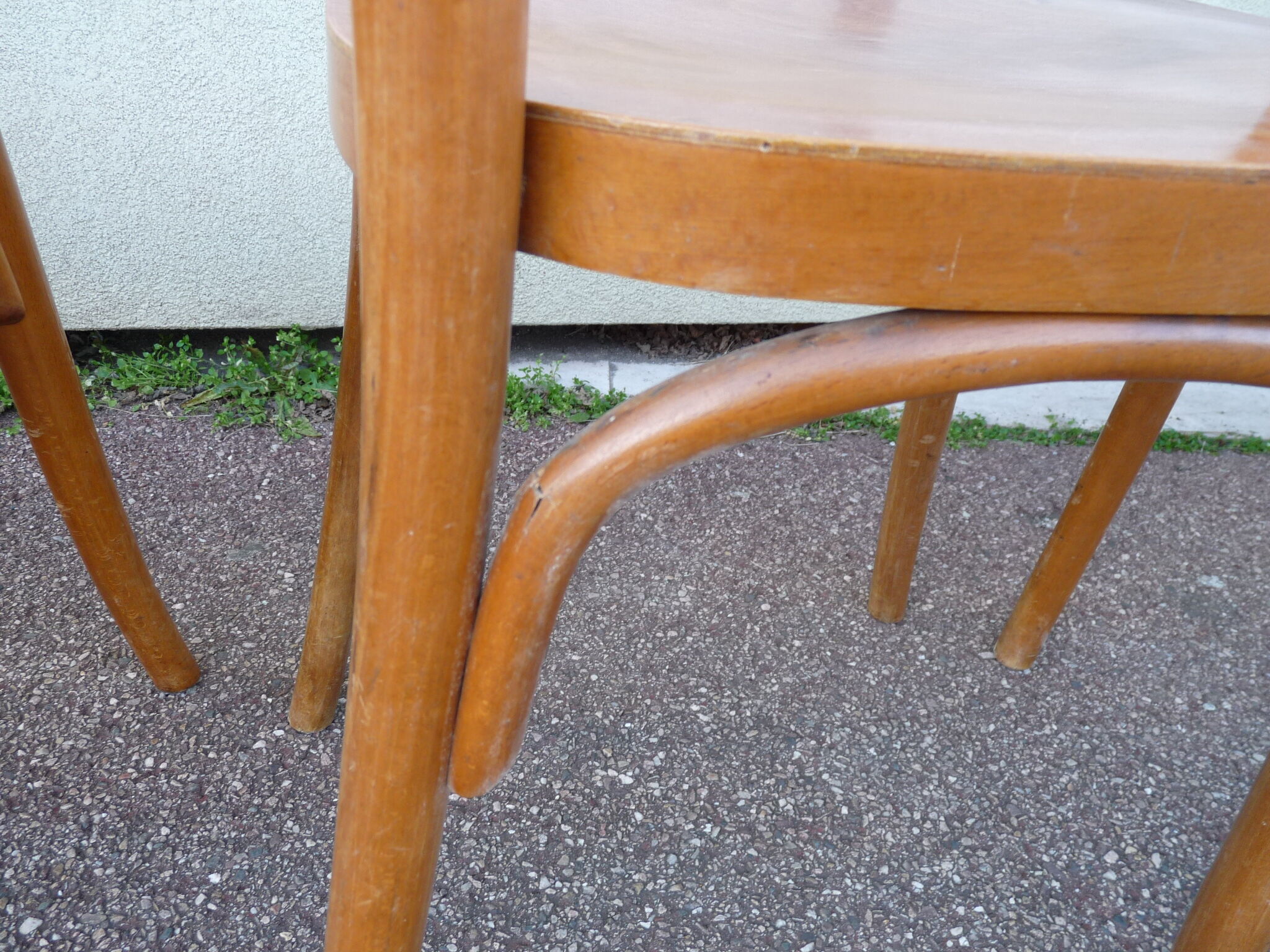 Lot de 6 chaises de bistrot bar en bois