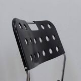Omstack vintage metal chairs BIEFFEPLAST 1970s