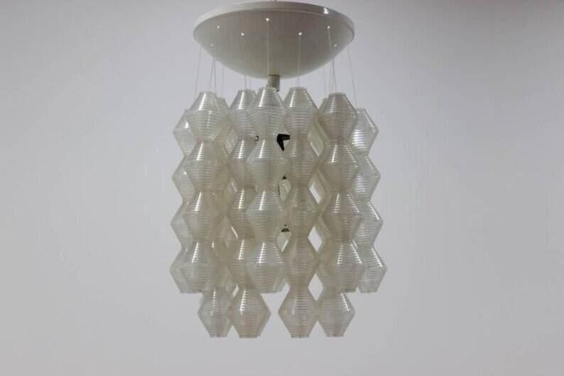 Pair of Beautiful Midcentury Design Napako Pendants, 1970s