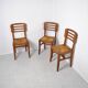 3 chaises style Pierre Cruege 1950