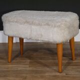 Stool rug vintage 1970