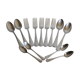 Uniplat monogrammed Christofle 5 Forks 4 large and small spoons