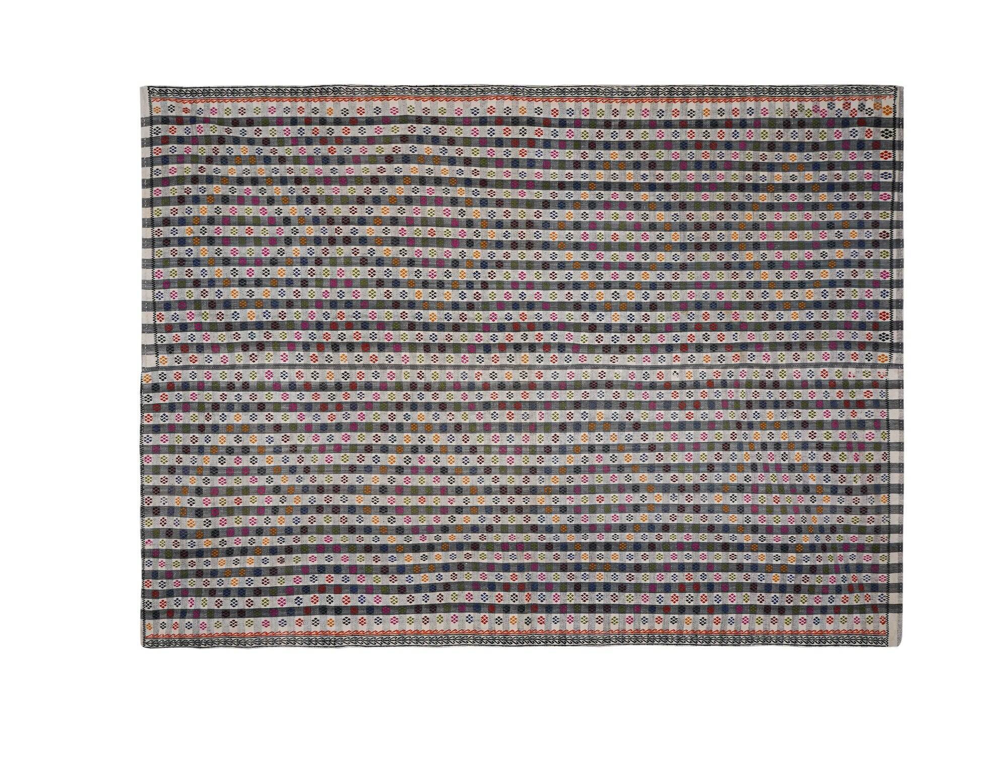 Vintage Turkish kilim handwoven 210x303 cm