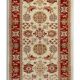 Traditional Runner Rug Handknotted Carpet Cream Area Red Afghan Rug Home De