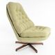 Chauffeuse pivotante scandinave verte
