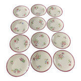 12 Digoin Sarreguemines "Strasbourg" pattern dinner plates