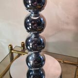 lampe boules chrome, style 70s barbier, philipe 39x18