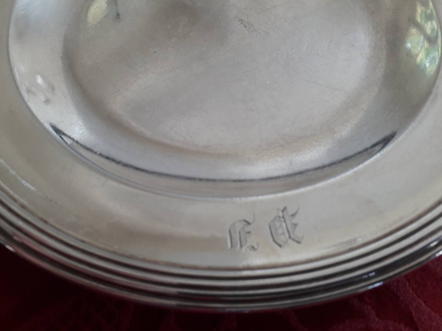 Plat service argent orfèvre Gombault