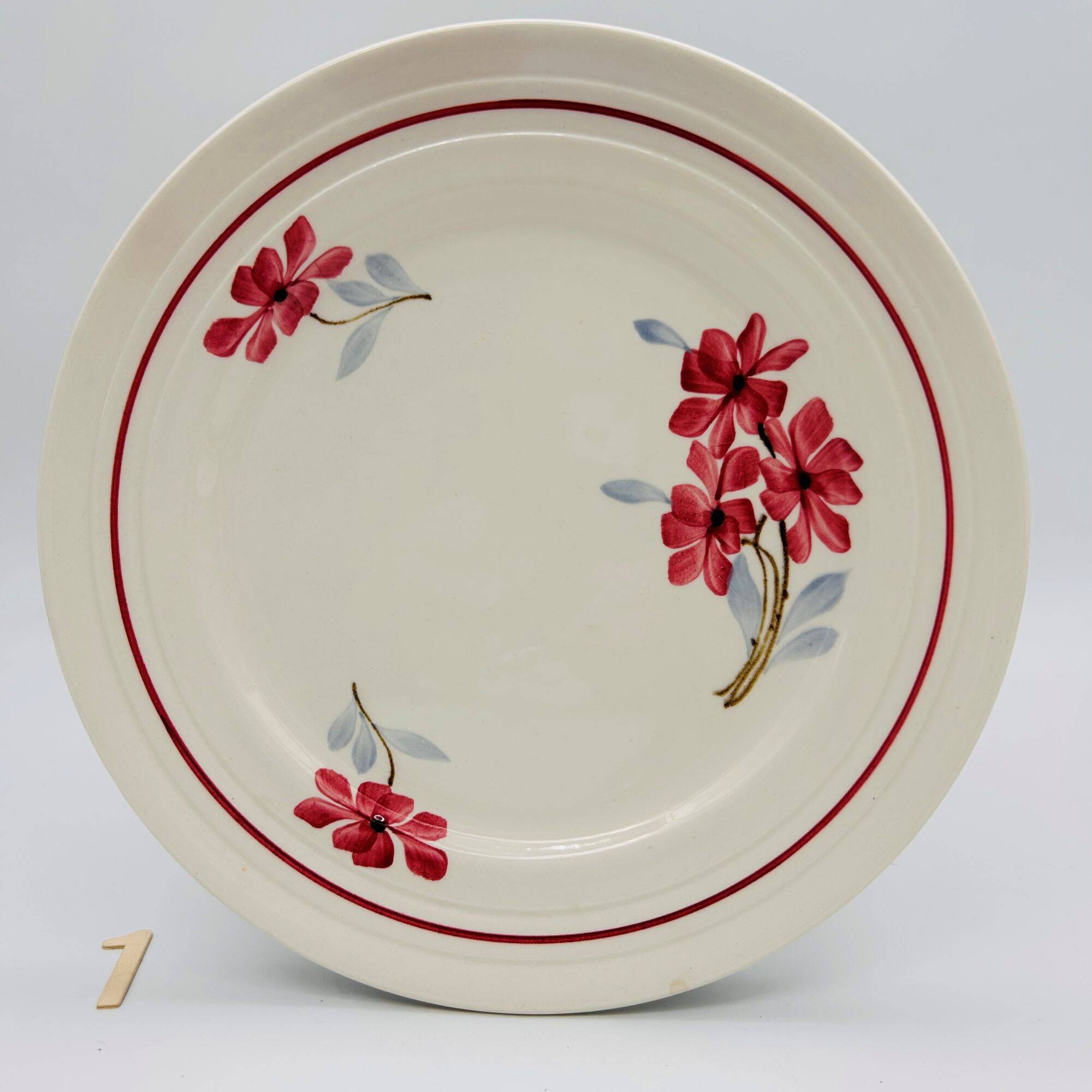 6 vintage flat plates. Ironstone.