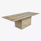 Vintage Travertine Coffee Table, Italy, 1970s