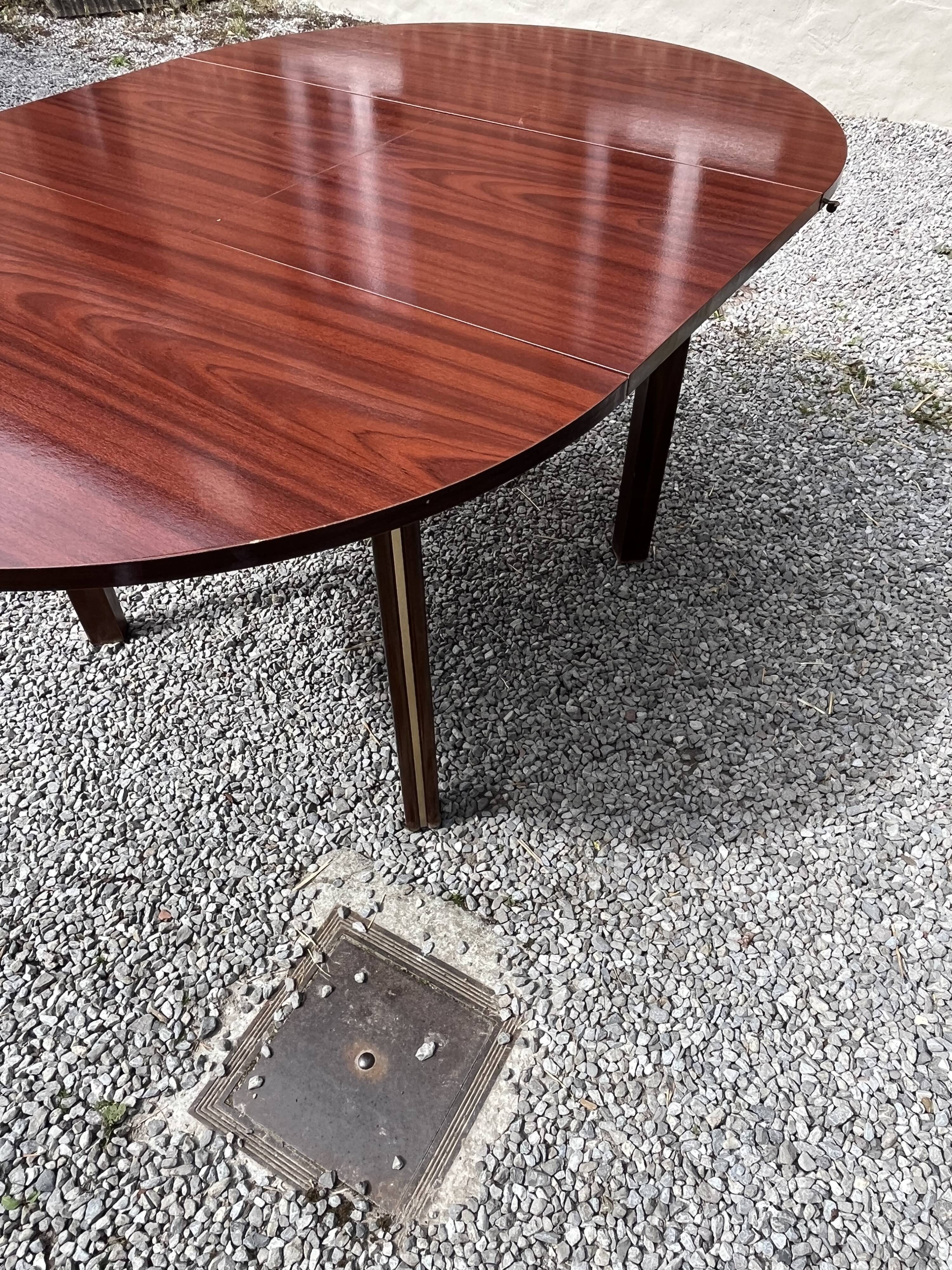 Round table with extensions, Scandinavian design.