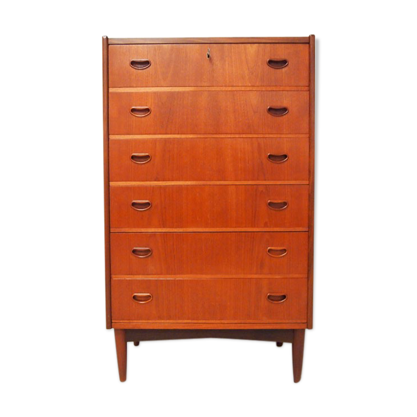 Scandinavian midcentury teak chest of drawers