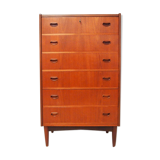 Scandinavian midcentury teak chest of drawers