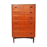 Scandinavian midcentury teak chest of drawers